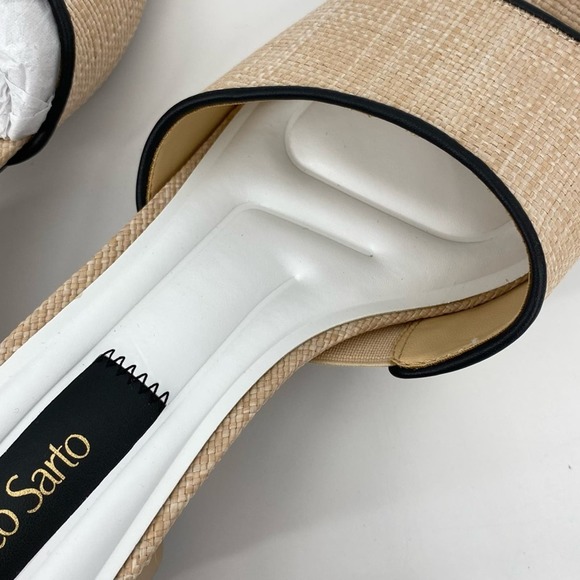 FRANCO SARTO NWOB Women's Linley Slide Sandal Heel Tan Size 6 Raffia - Picture 7 of 13